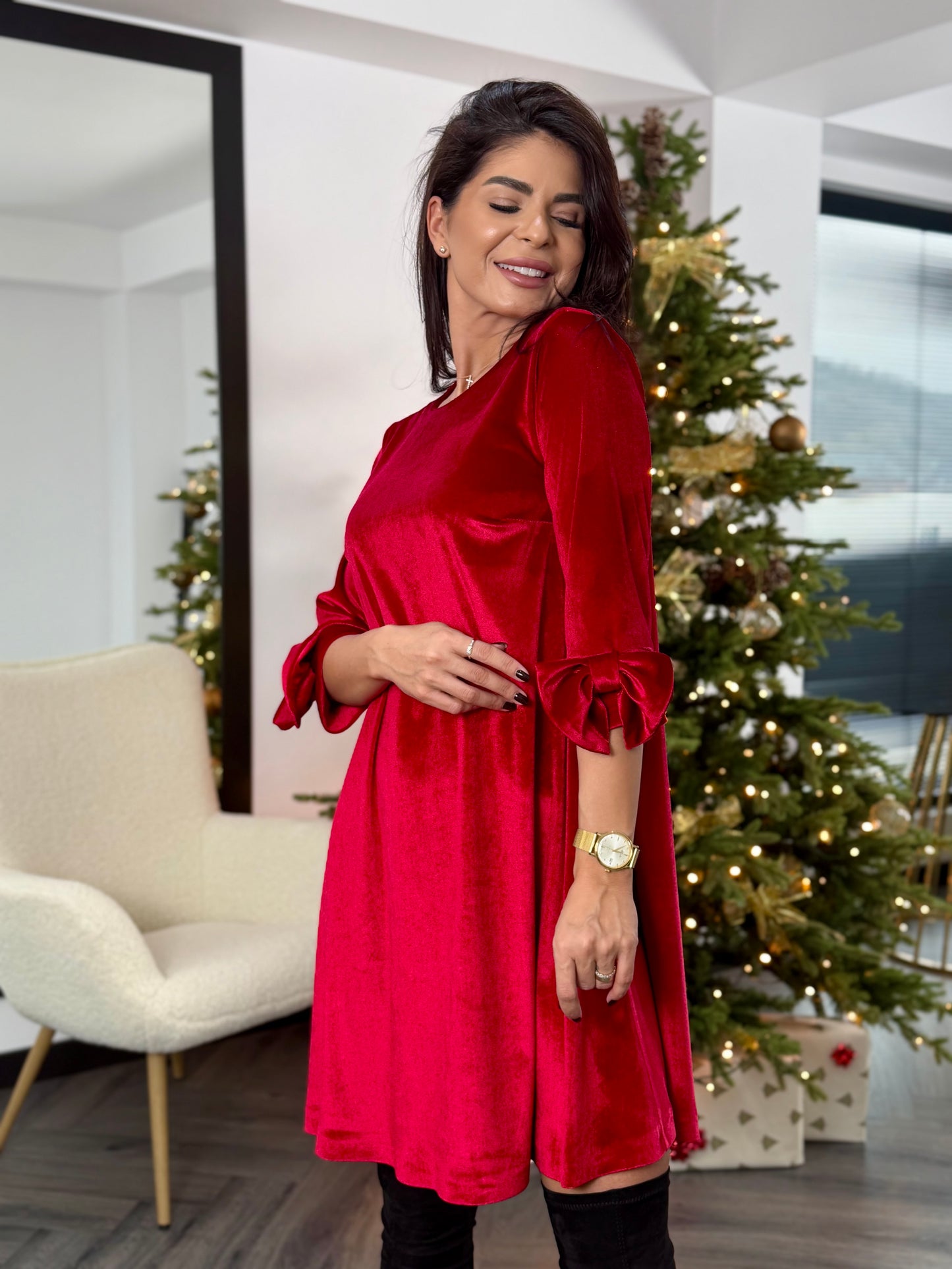 Rochie Jo - Fire Red