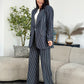 Costum Beth - Navy Pinstripe