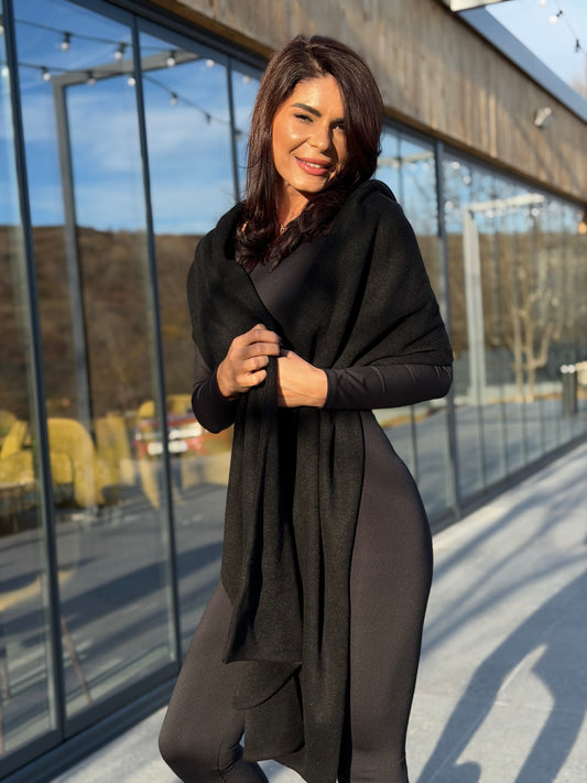 Hooded Scarf - Black