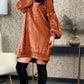 Rochie Cellie - Terracotta Velvet