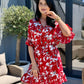 Rochie Ariana - Red Hibiscus