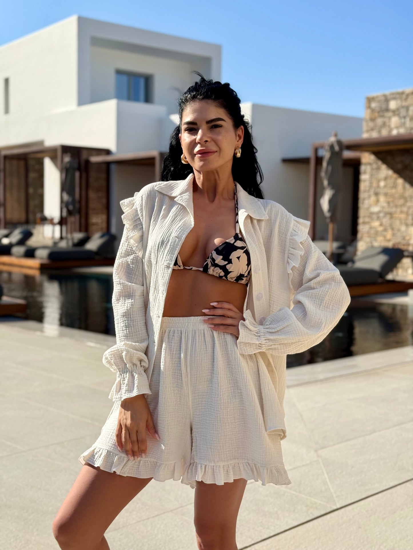 Set Muselina Indira - Ivory