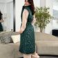 Vesta Spring -  Emerald Asymmetric Lines