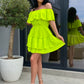 Rochie Zia - Verde Neon