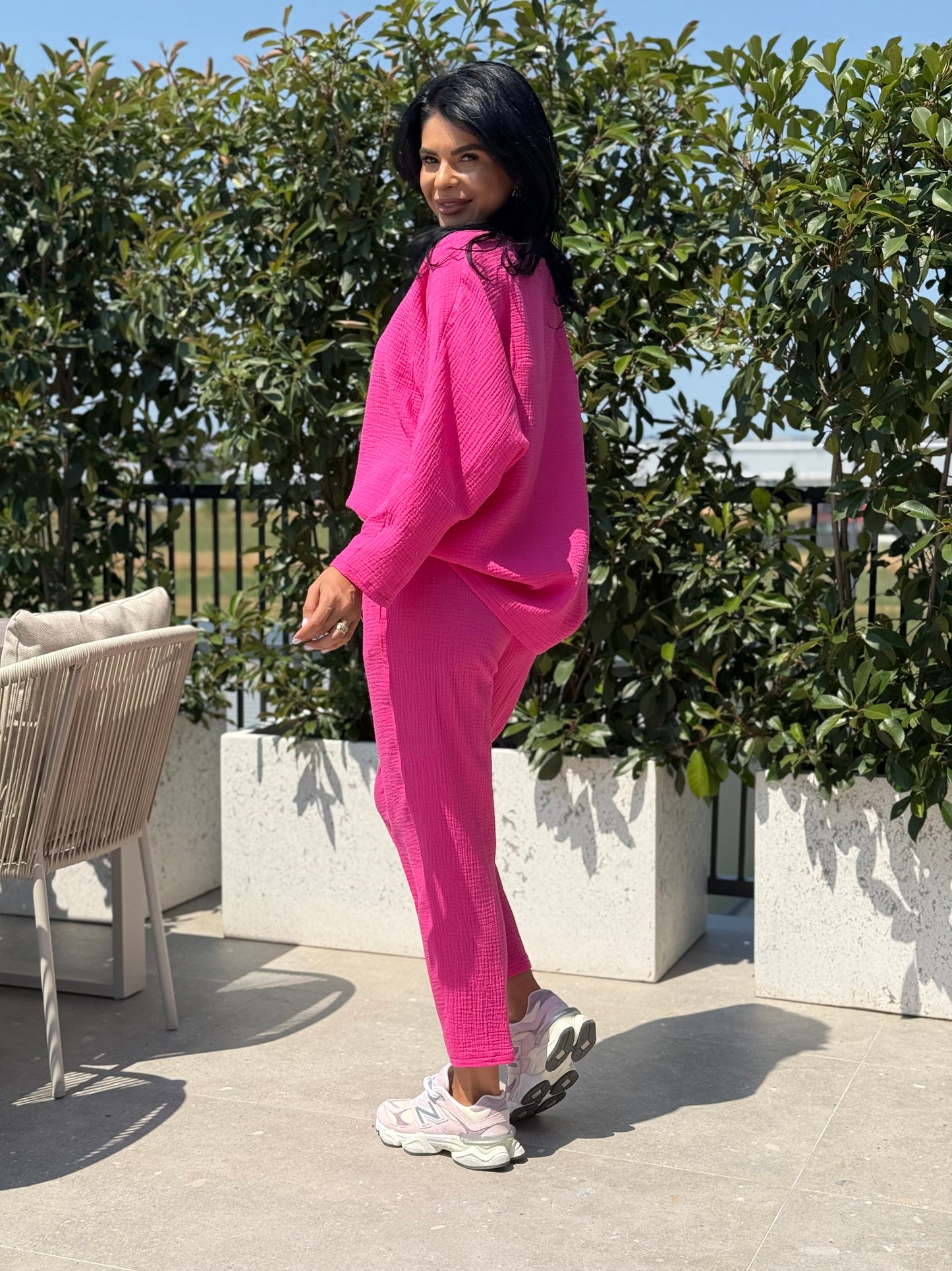 Set Muselina Vera - Fucsia