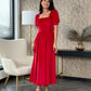 Rochie Candy Long - Festive Scarlet