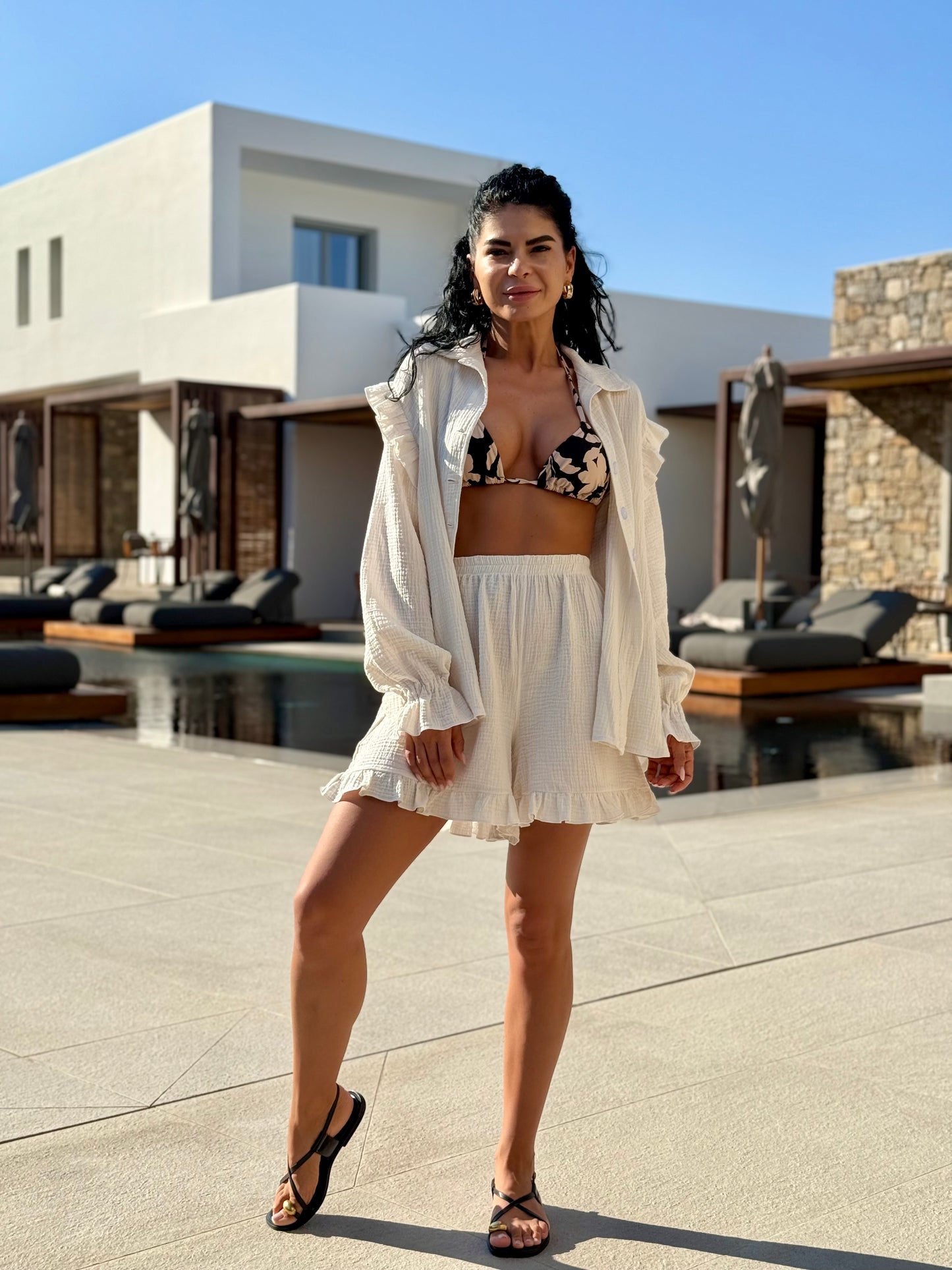 Set Muselina Indira - Ivory