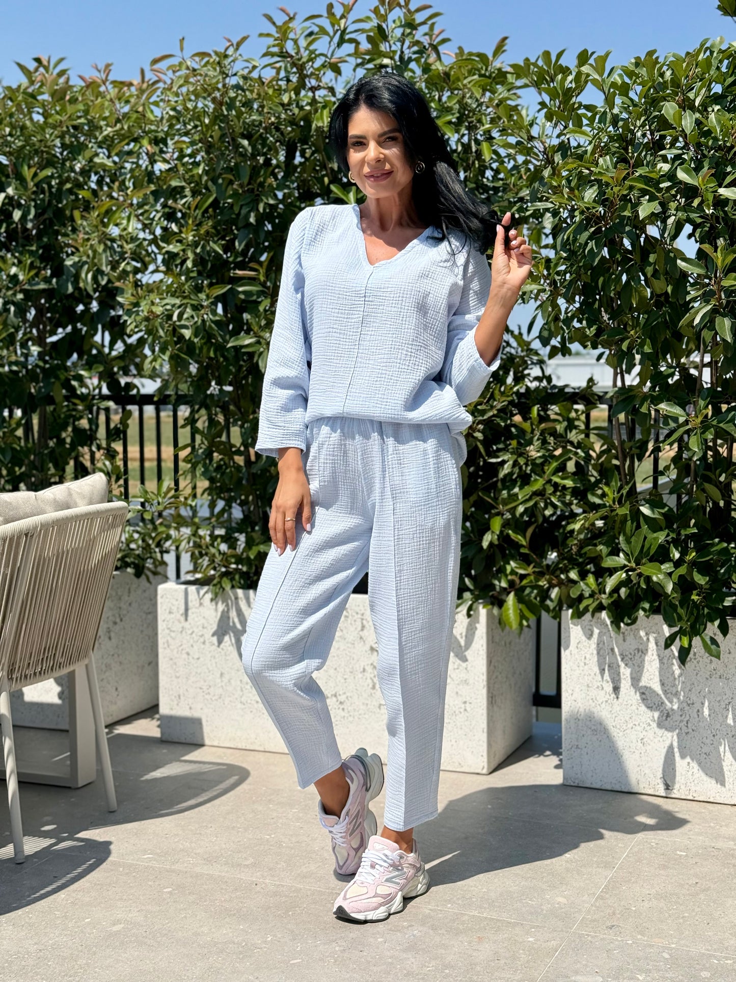 Set Muselina Vera - Baby Blue