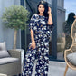 Costum Flora - Navy Blue Flowers