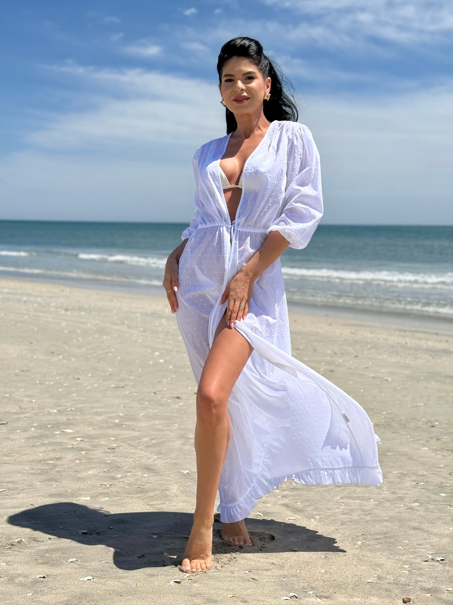 Rochie de Plaja Azure - Alb