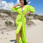 Rochie de Plaja Azure - Verde Neon