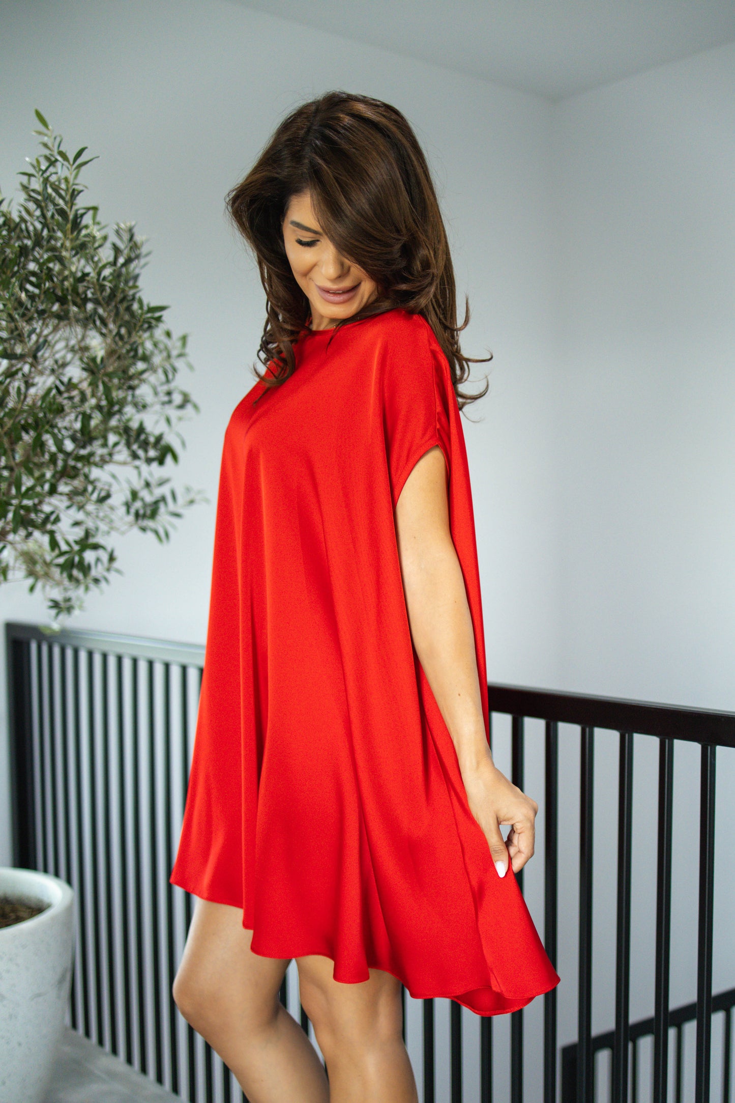 Rochie Bellagio - Coral Red
