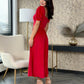 Rochie Candy Long - Festive Scarlet
