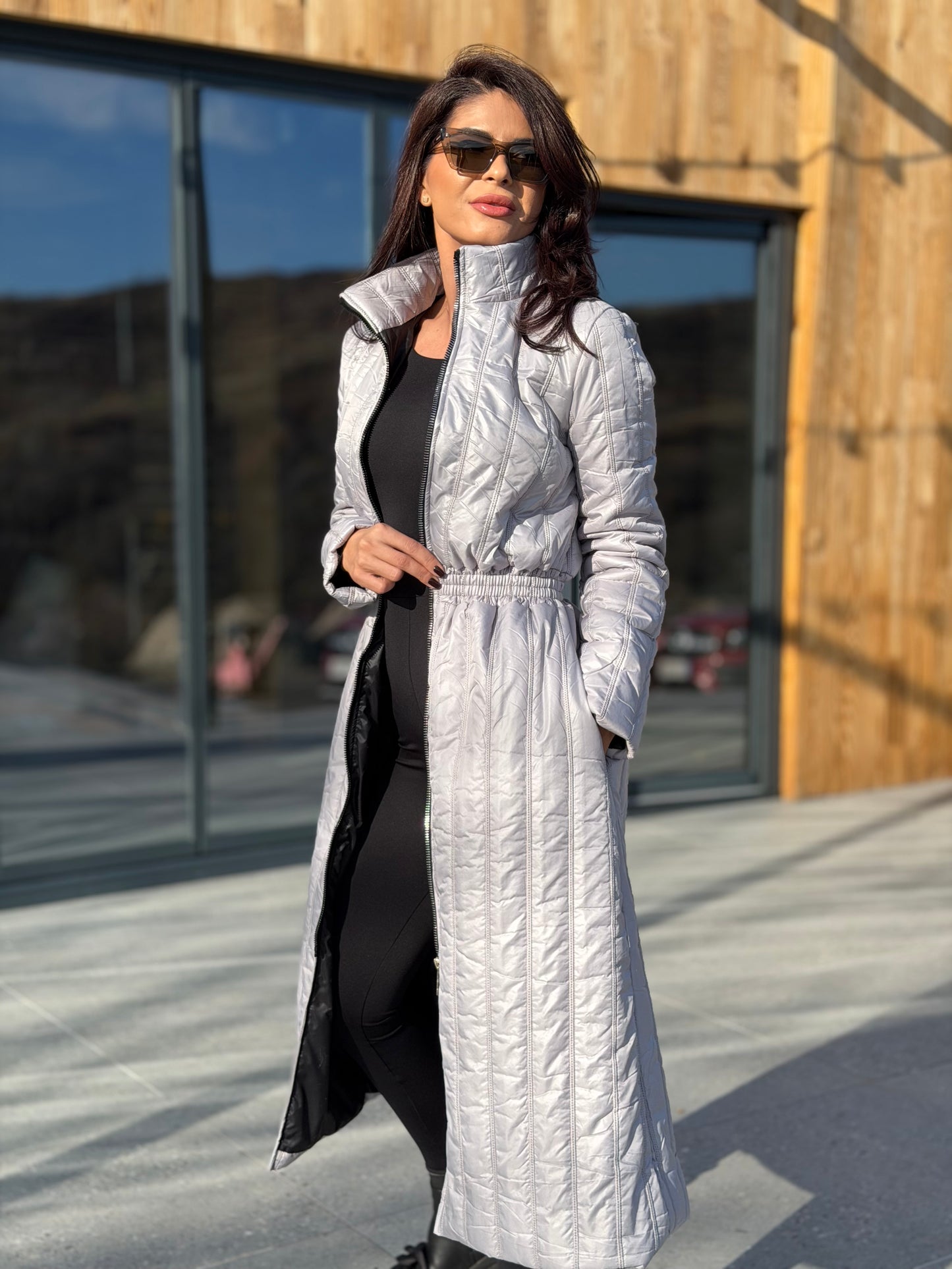 Geaca Rain - Gray White