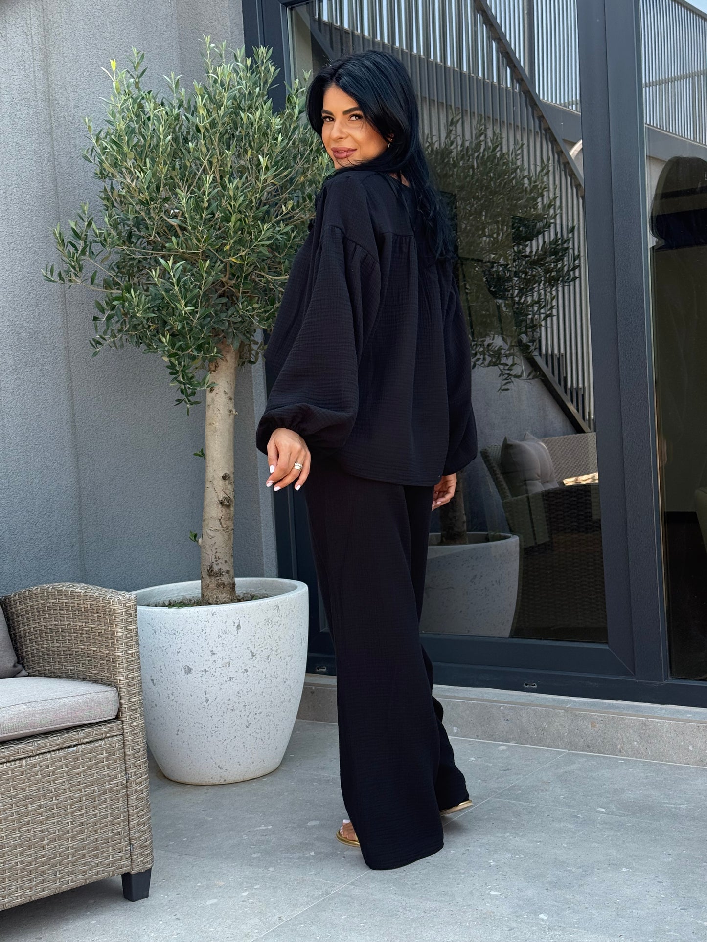 Set Muselina Samara - Negru