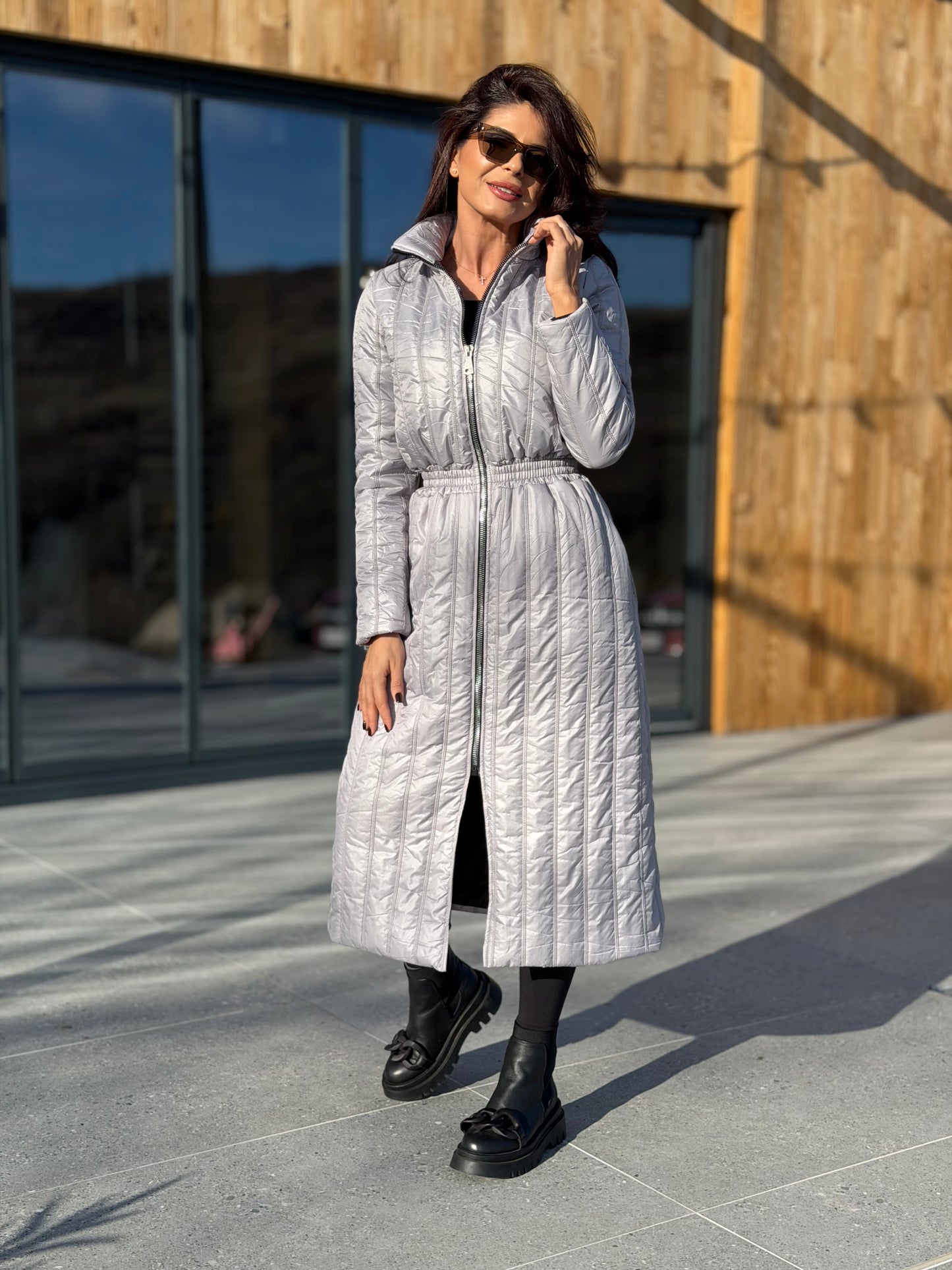 Geaca Rain - Gray White