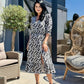 Rochie Nova - Black Flowers