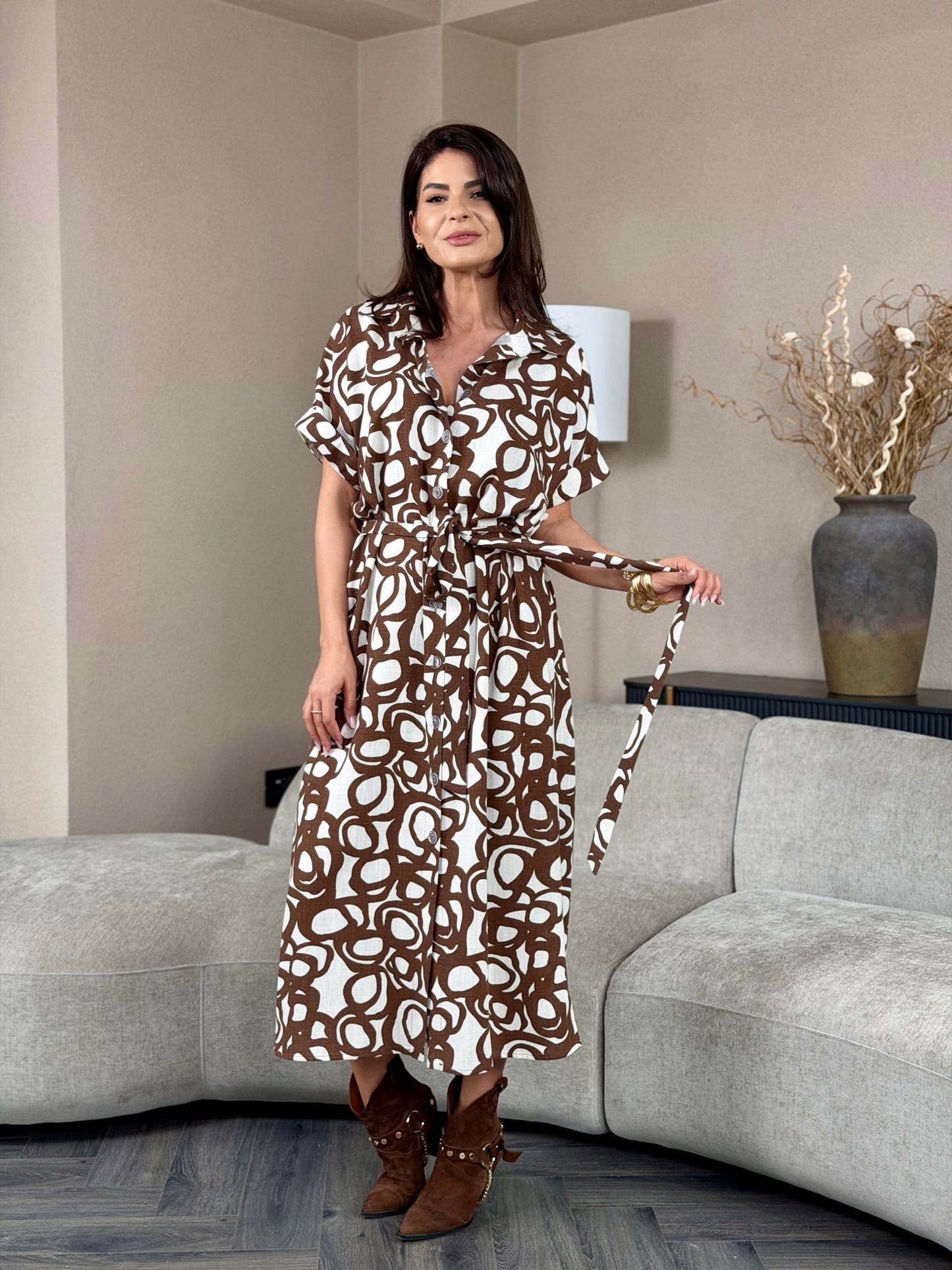 Rochie Cammy - Desert Sand Print