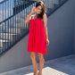 Rochie Voille - Fire Red