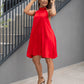 Rochie Lotus - Coral Red