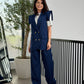 Costum Sunsset - Navy Pinstripe