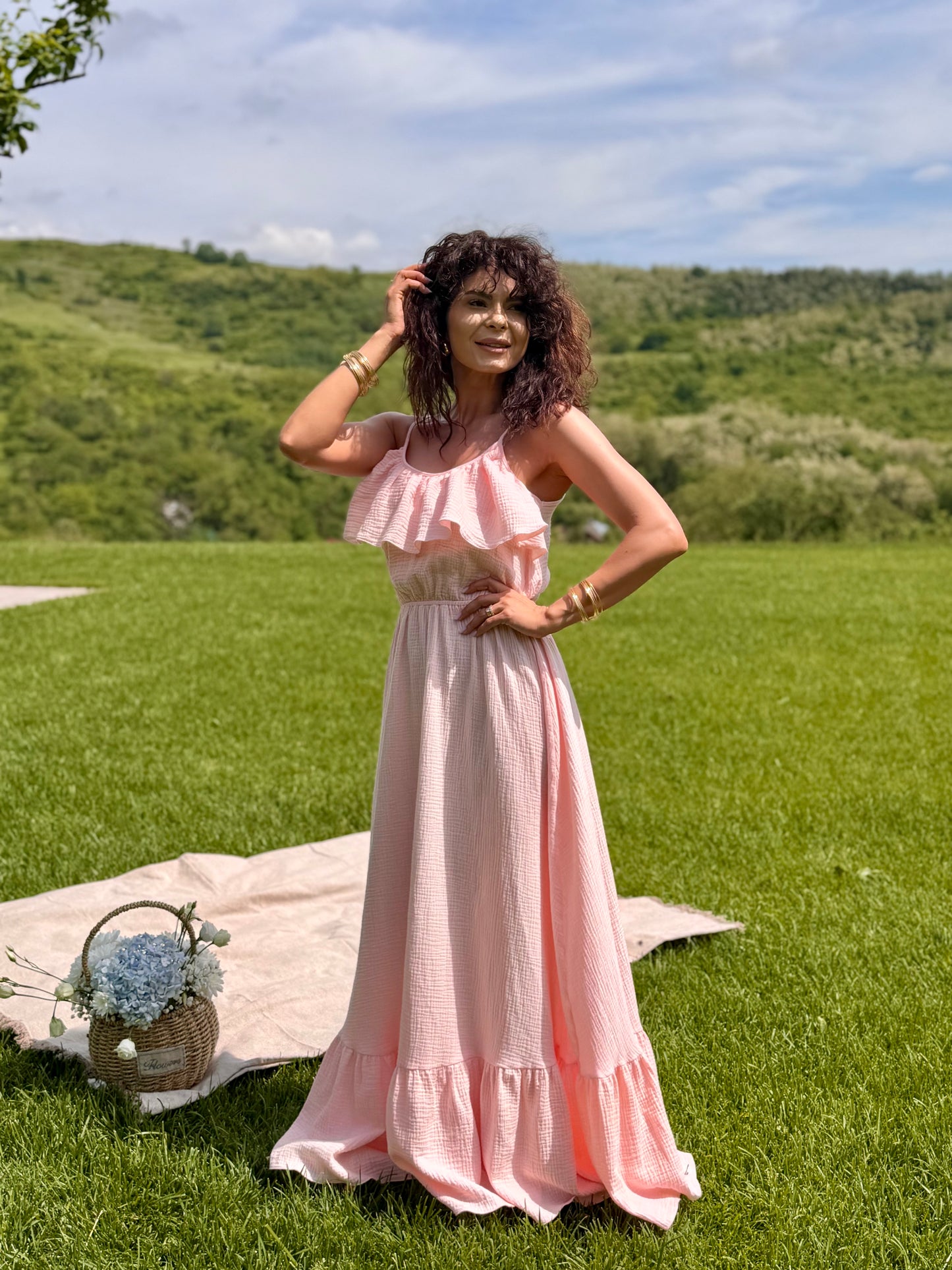 Rochie Rozalia - Peach