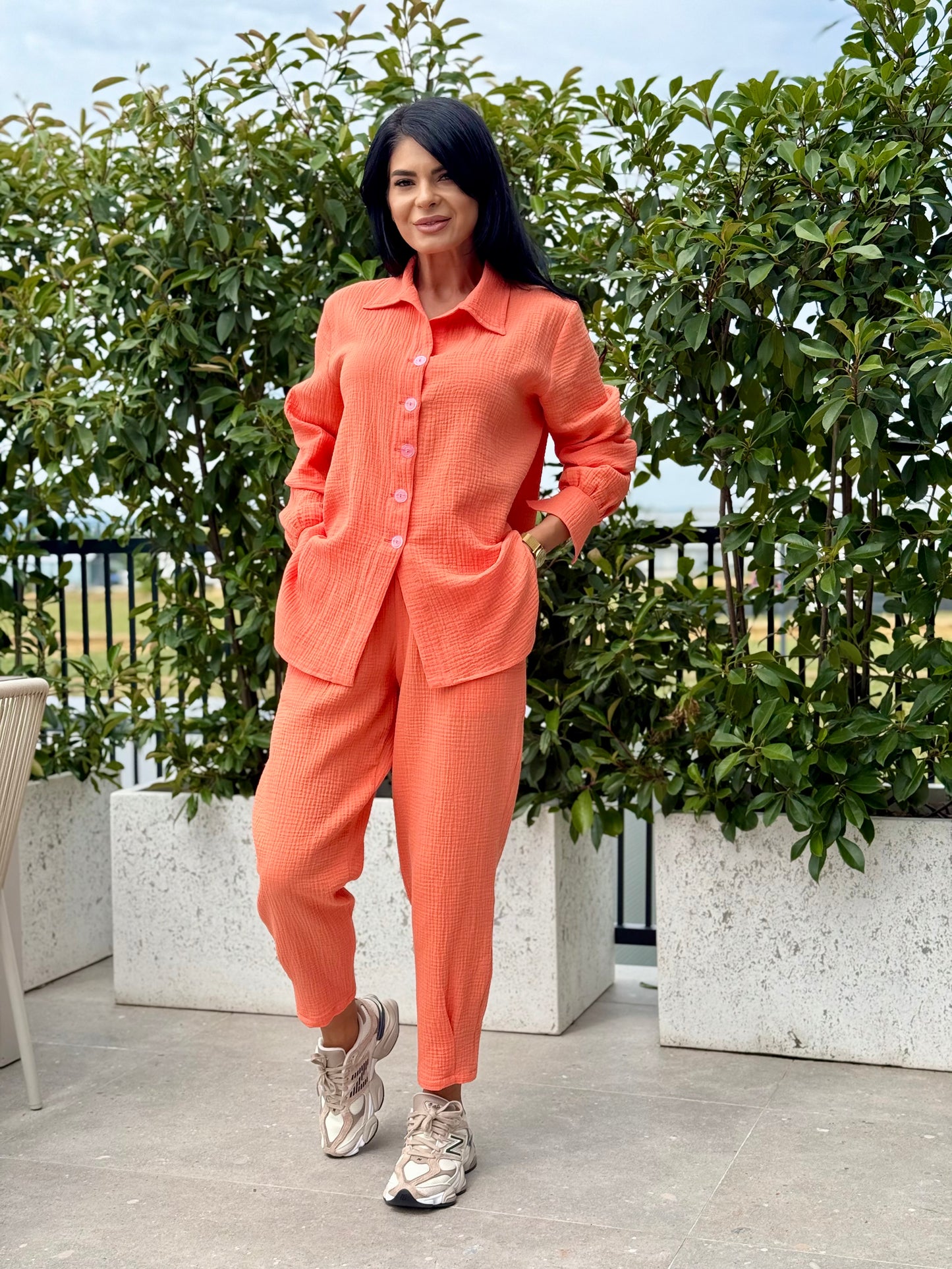 Set Muselina Nika - Orange