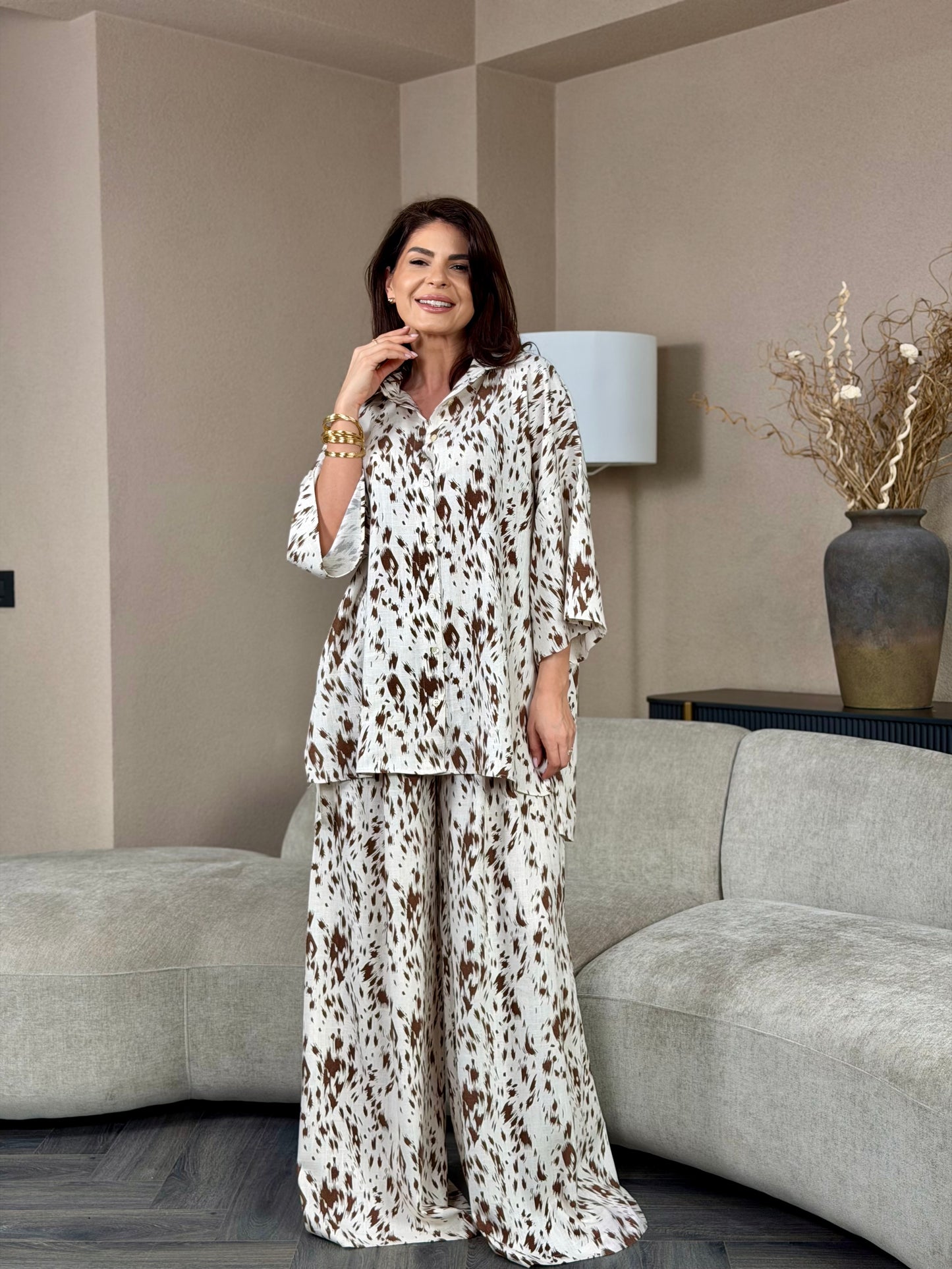 Set Stella - Beige Brush Print