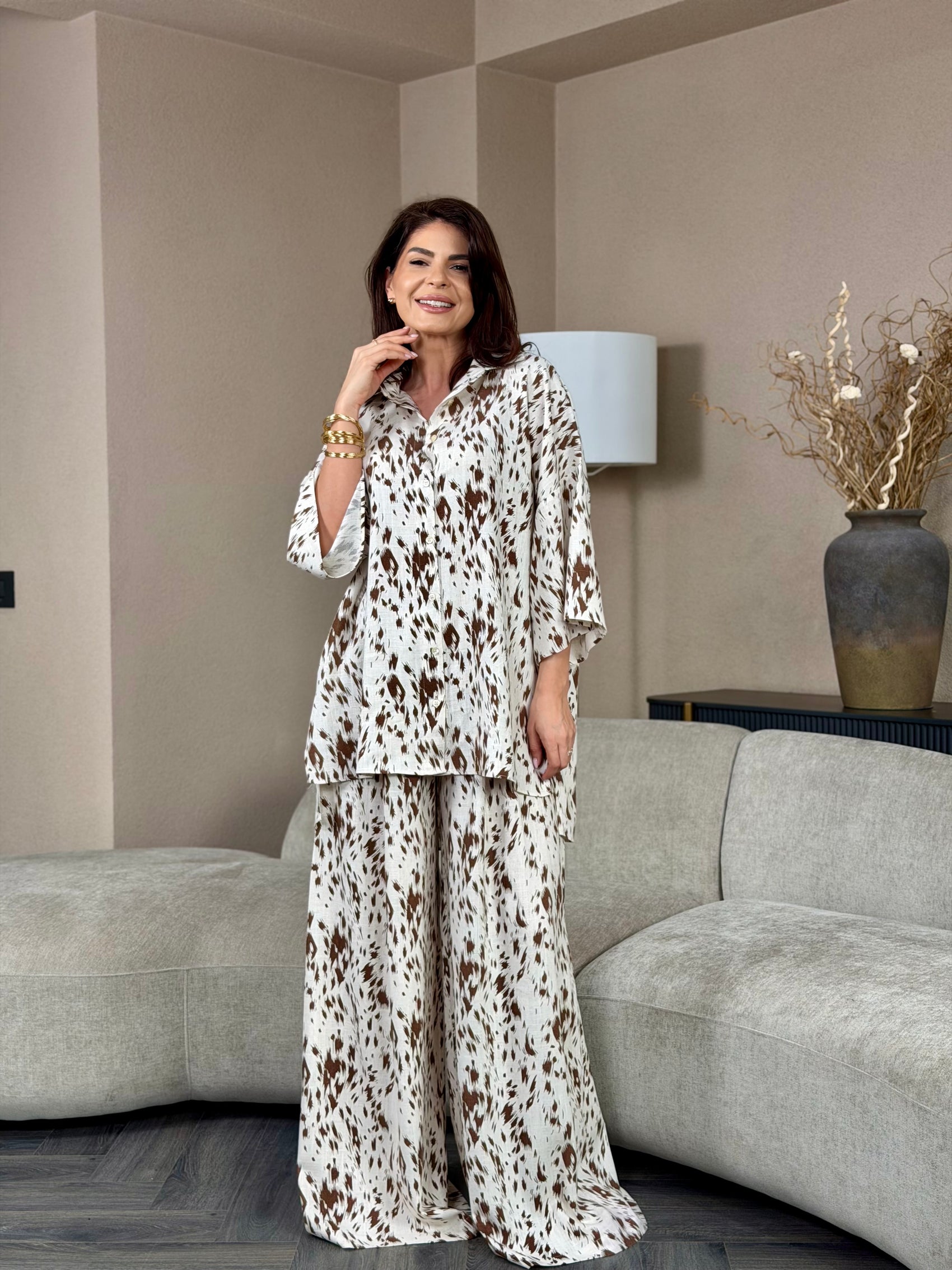 Set Stella - Beige Brush Print