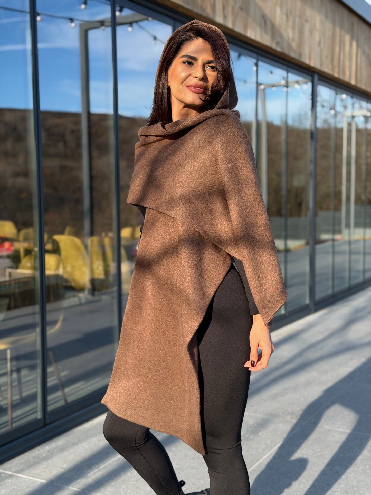 Hooded Scarf - Chocolate