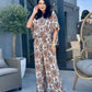 Costum Flora - Brown Print