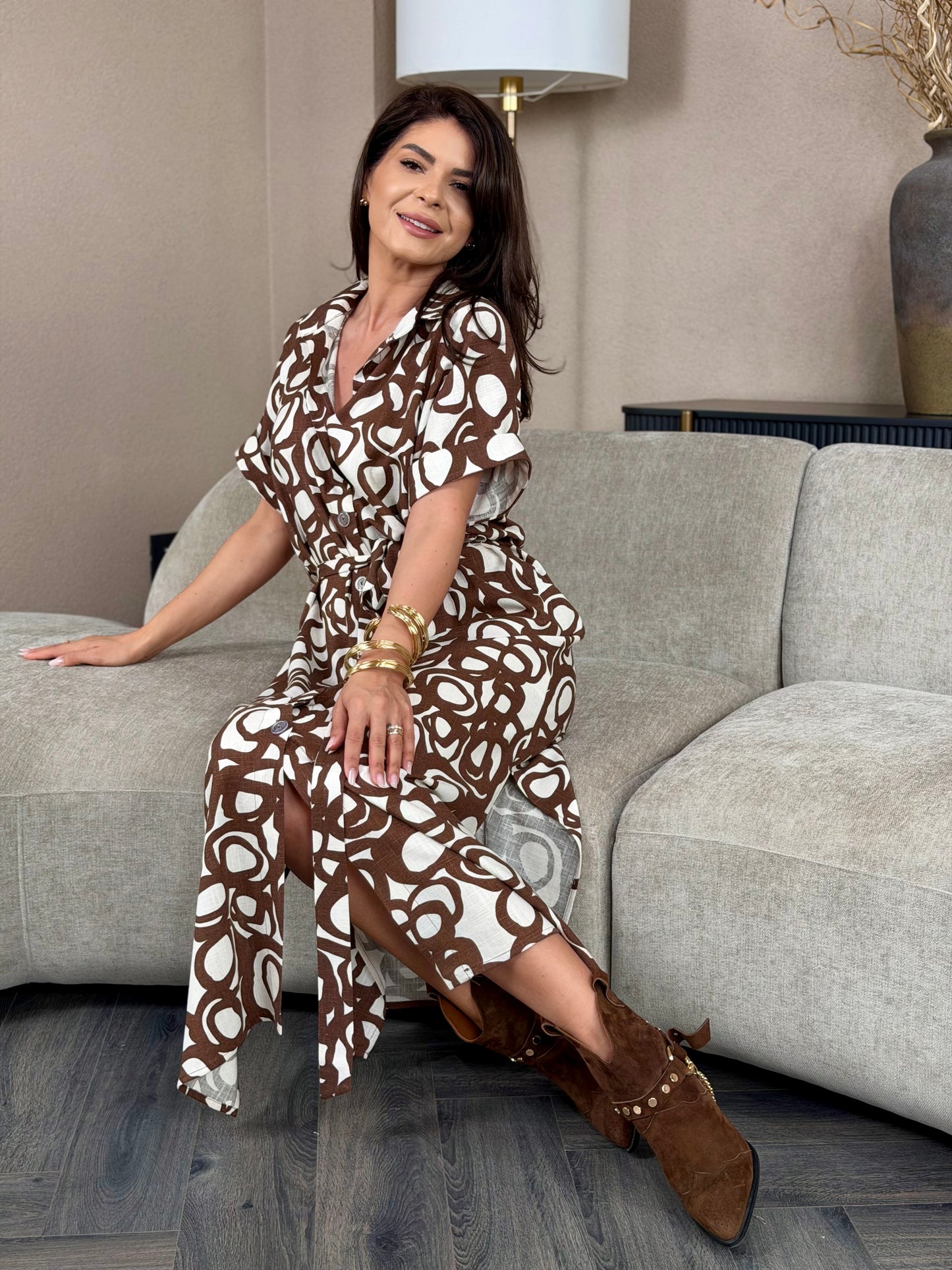 Rochie Cammy - Desert Sand Print