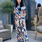Costum Flora - Geometric Blue
