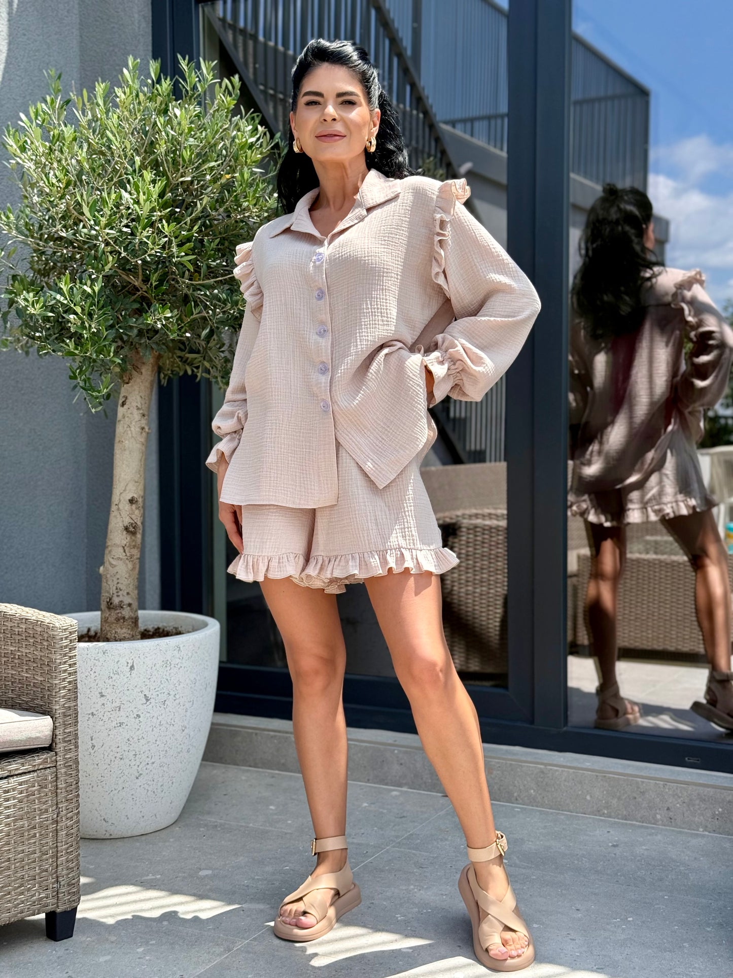 Set Muselina Indira - Beige