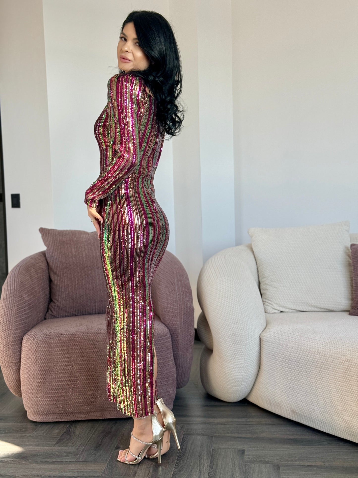 Rochie Alla Midi - Pink