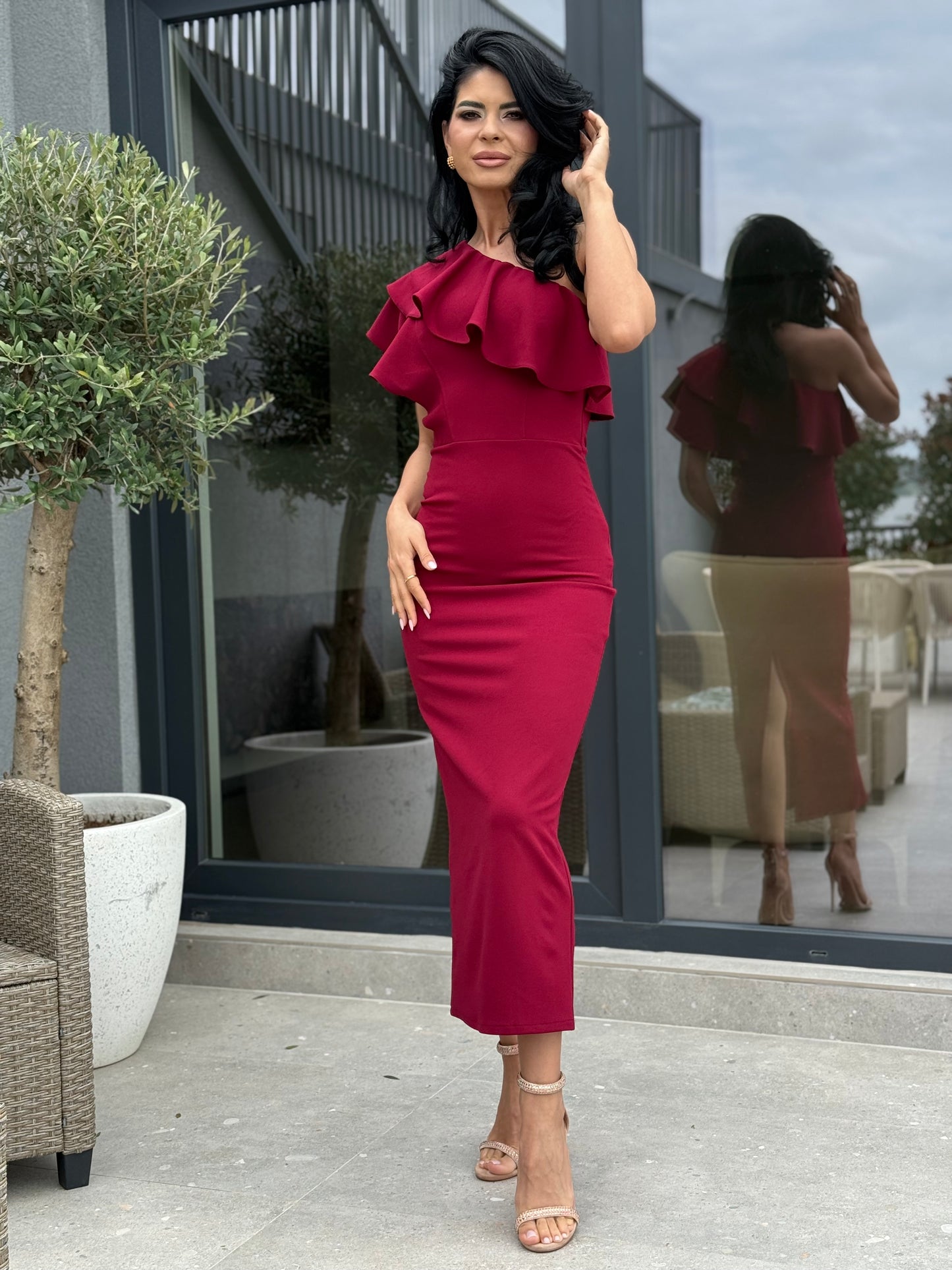 Rochie Soleil - Bordo