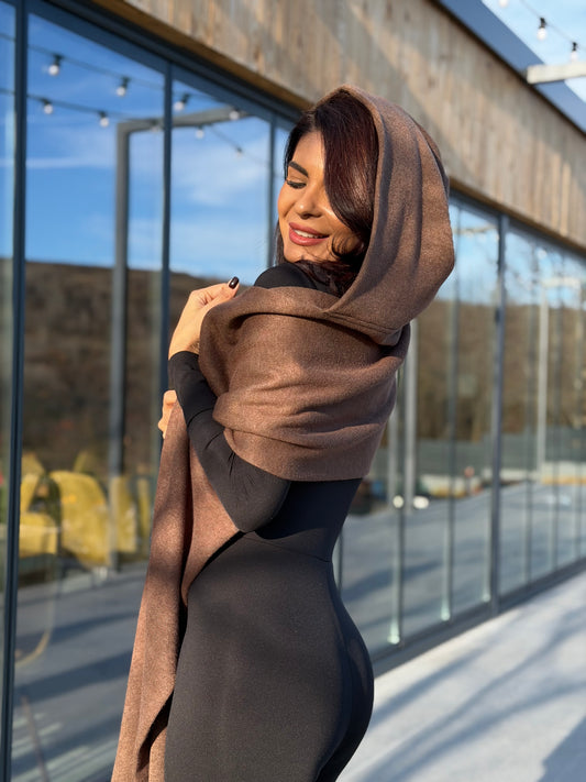 Hooded Scarf - Chocolate