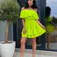 Rochie Zia - Verde Neon
