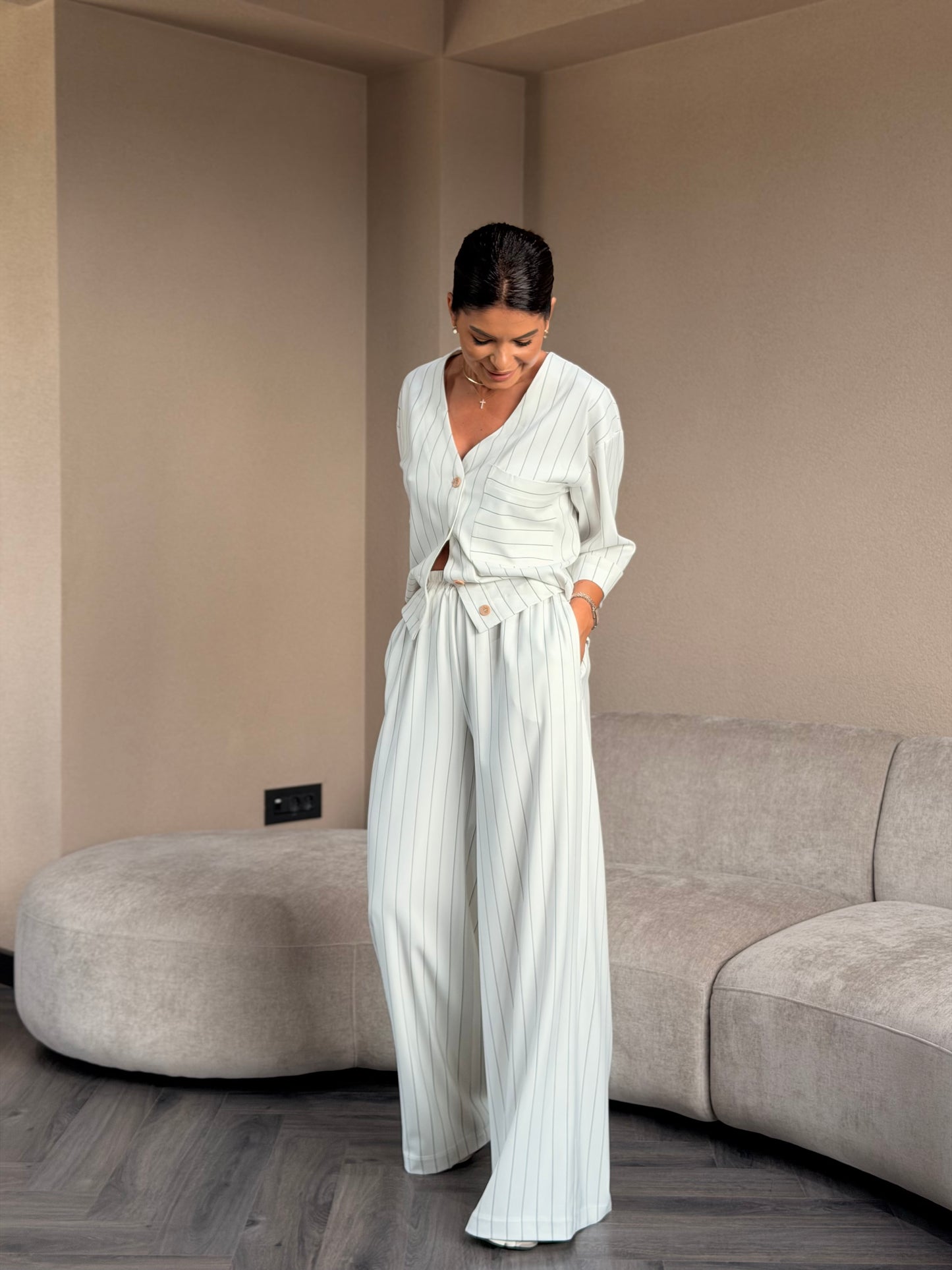 Set Marve - White Pinstripes