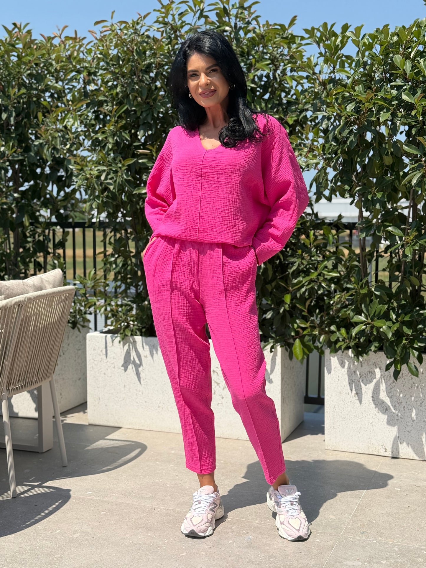 Set Muselina Vera - Fucsia