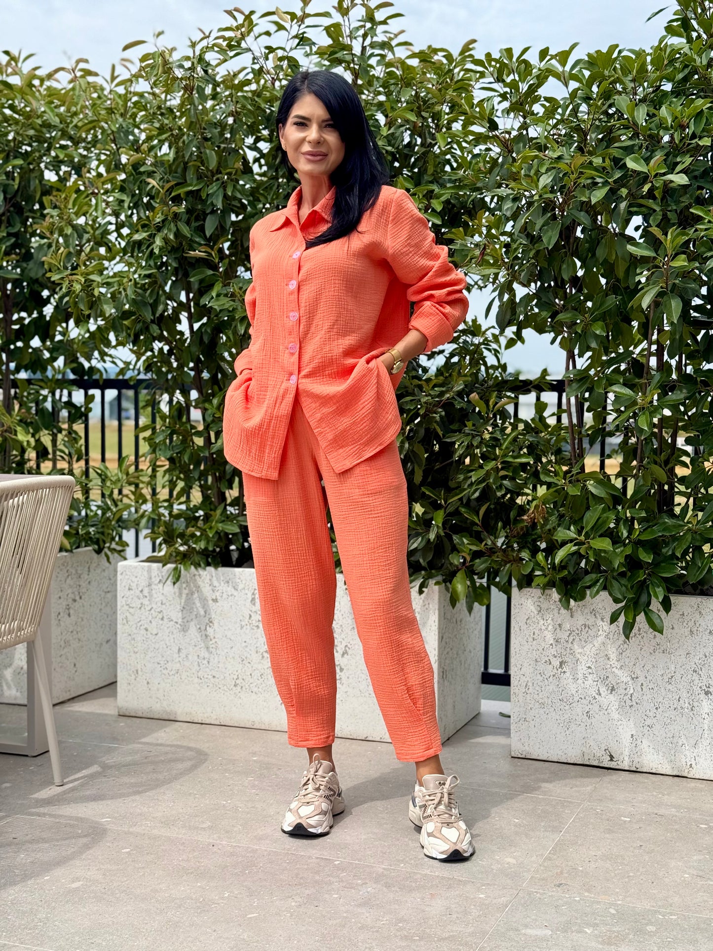 Set Muselina Nika - Orange