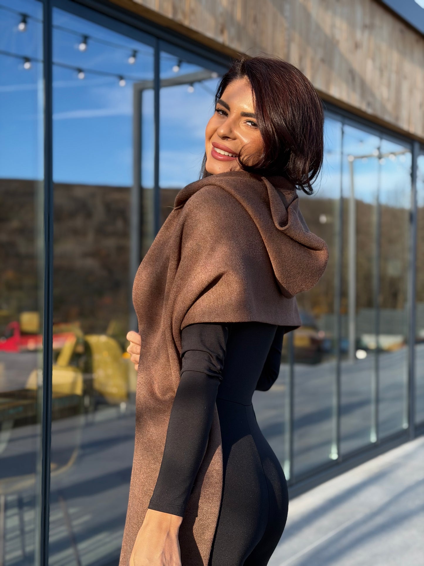 Hooded Scarf - Chocolate