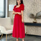 Rochie Candy Long - Festive Scarlet