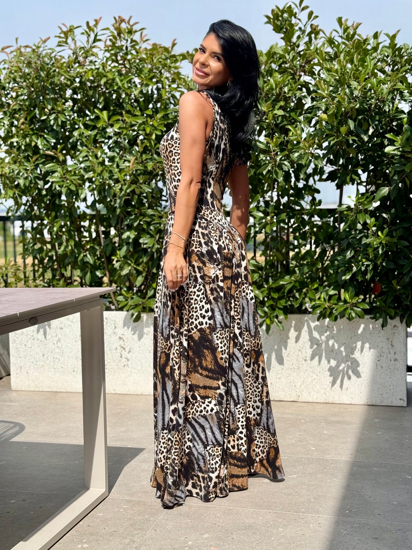 Rochie Roma - Wild Print