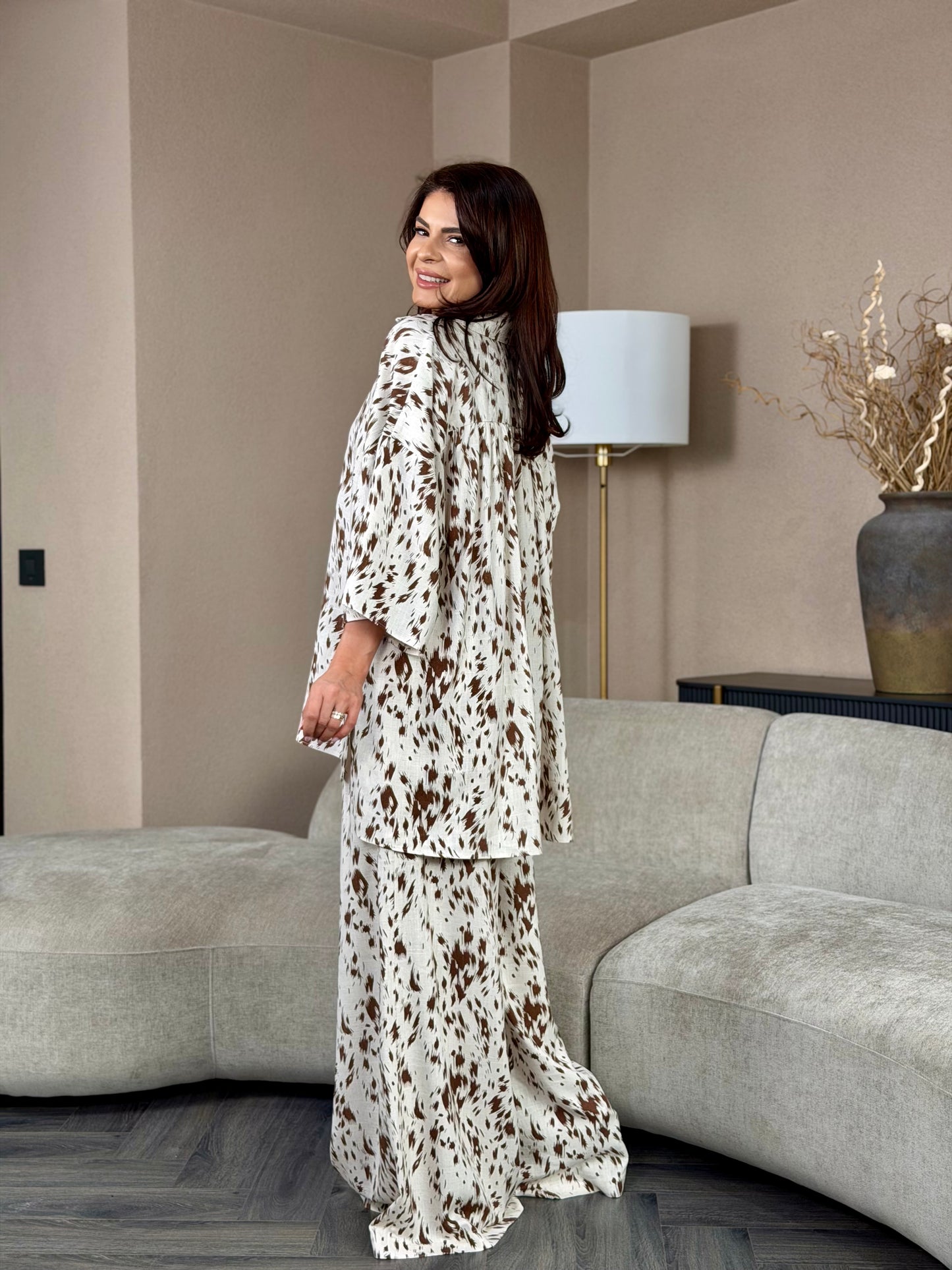 Set Stella - Beige Brush Print