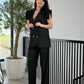Costum Sunsset - Black Pinstripes