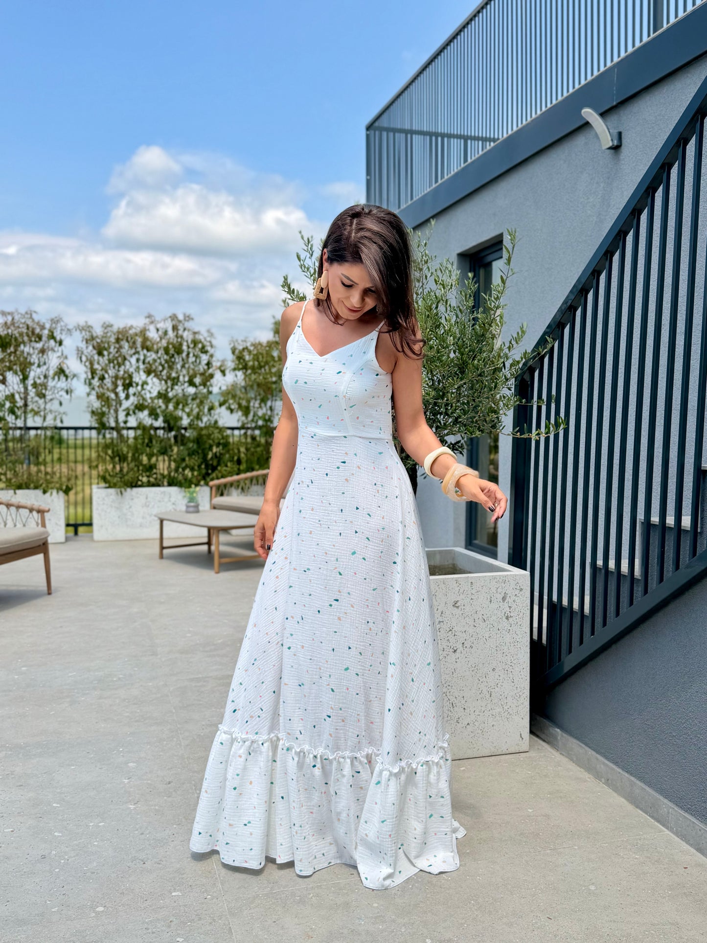 Rochie Desire - Green Print