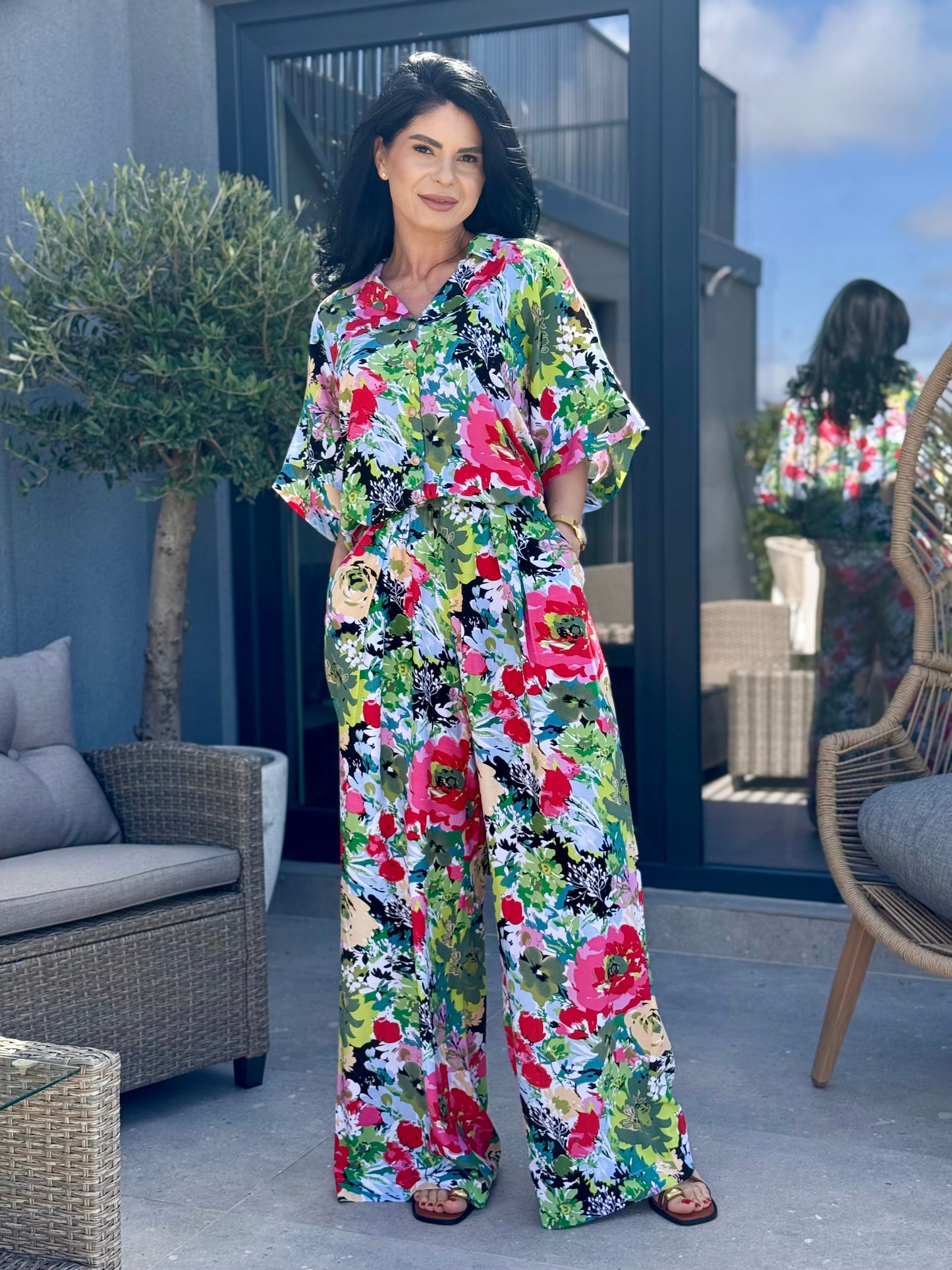 Costum Flower - Tropical Red