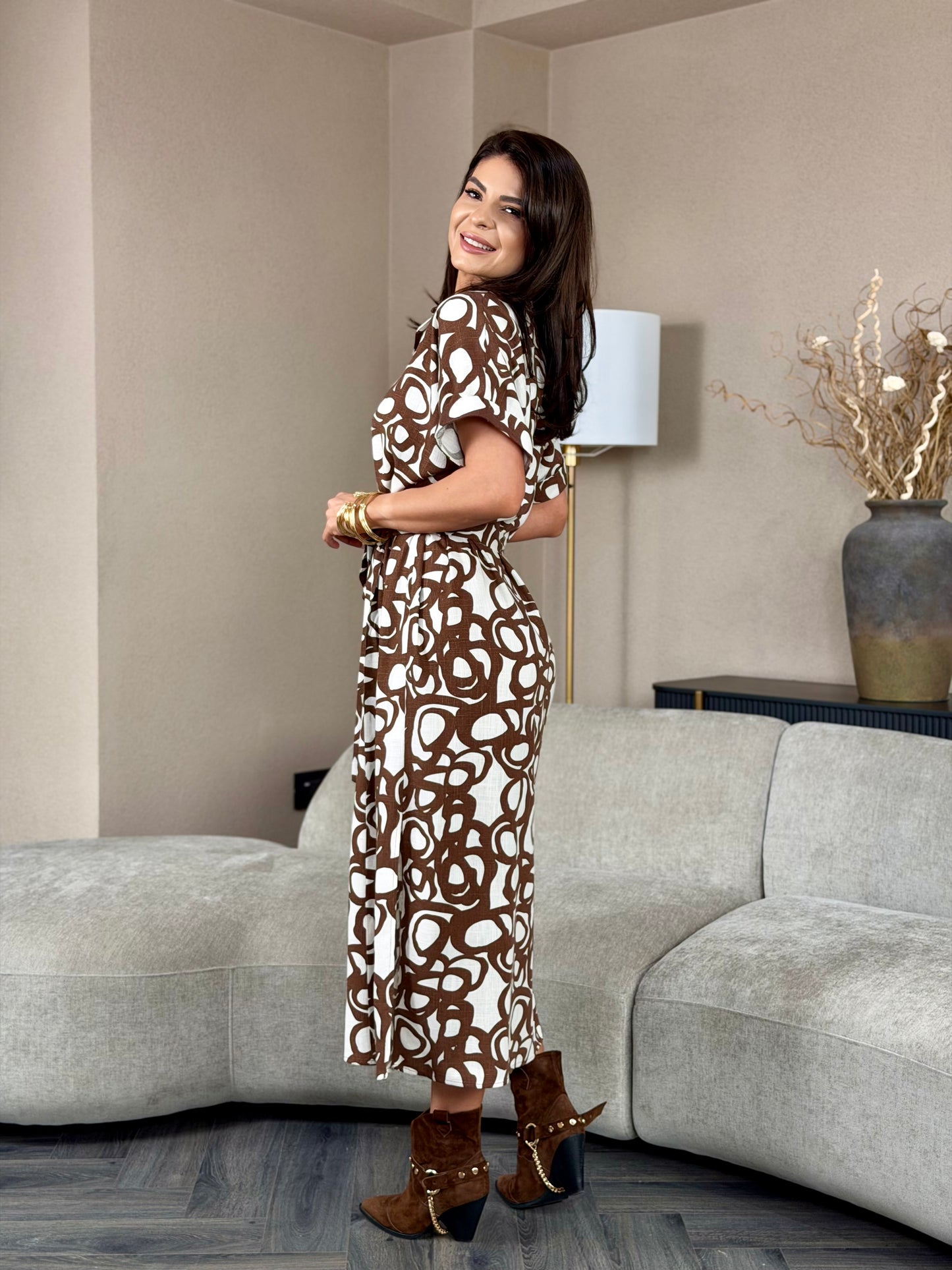 Rochie Cammy - Desert Sand Print