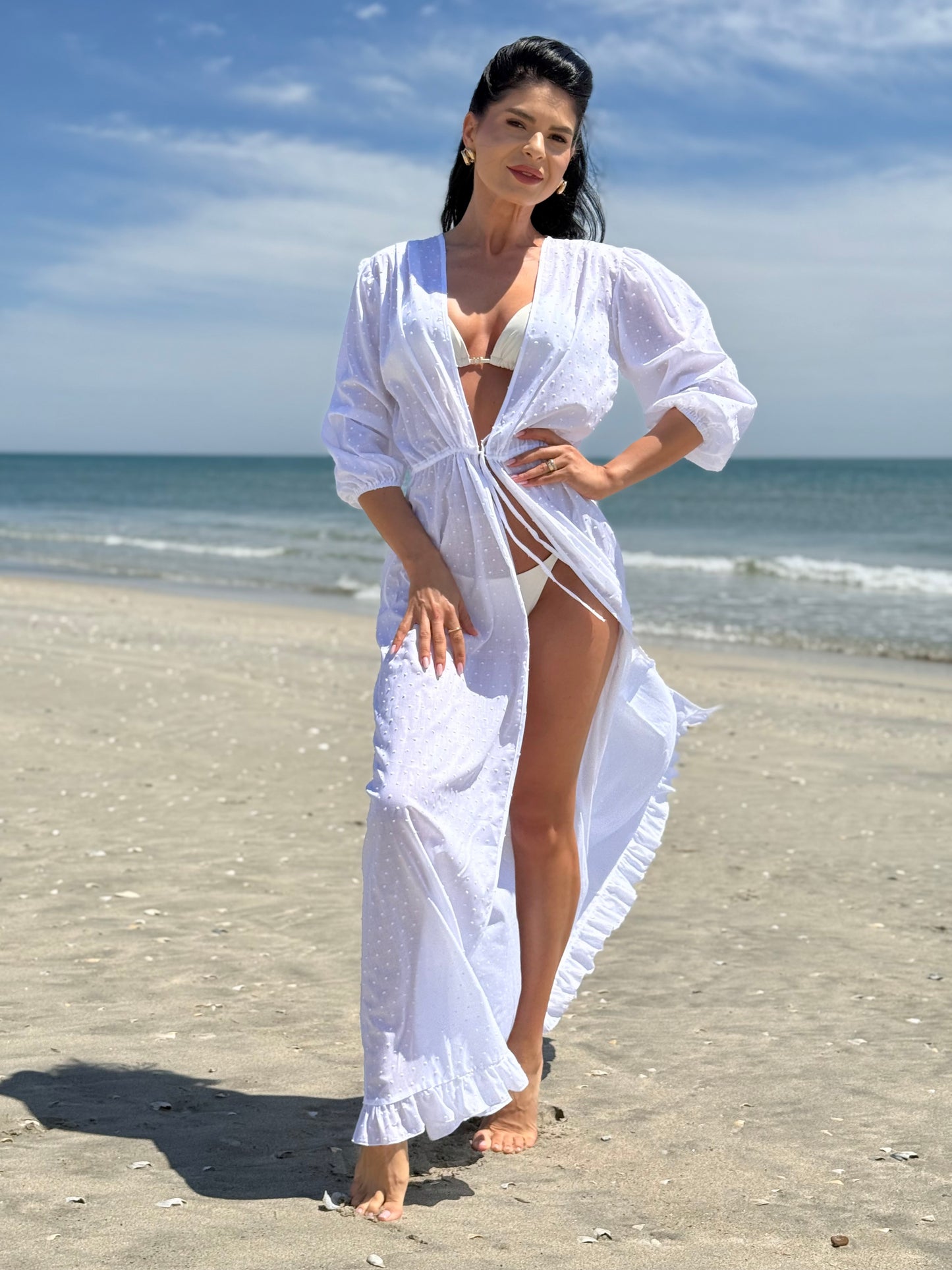 Rochie de Plaja Azure - Alb
